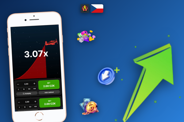Aviator game v Allyspin Casino: panel sázky 50 CZK, křivka 1.87x a zelené tlačítko Cash Out