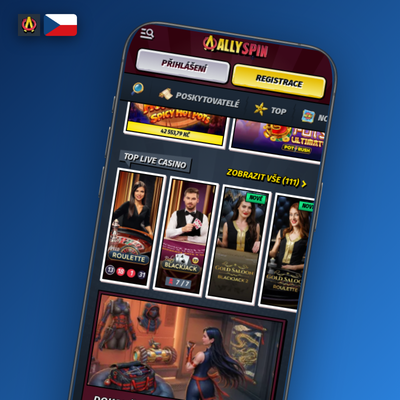Ikona bonusů a volných točení v aplikaci Allyspin Casino