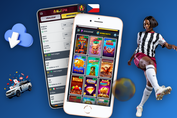Pokladna Allyspin Casino mobilní aplikace s platebními metodami a polem pro vklad