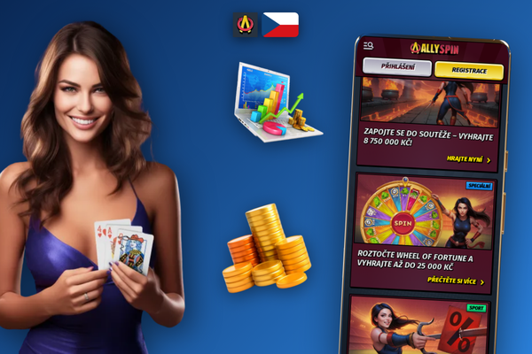 Sekce Moje bonusy v účtu Allyspin Casino zobrazuje aktivní promo kód a průběh wageringu